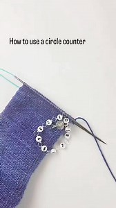 A circle counter works the same as out original straight counter except it's attached together! This makes it half the length and allows you to start on 0 or 1. Save this post to remember how to use a circle counter! | Twice Sheared Sheep