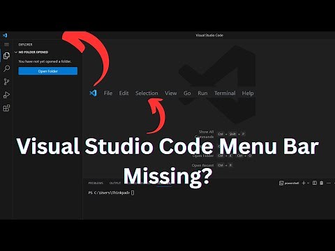 How to Restore the Menu Bar in Visual Studio Code ?