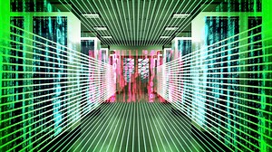 Rack Servers and Falling Binary Code - Data Center, Hosting, Storage