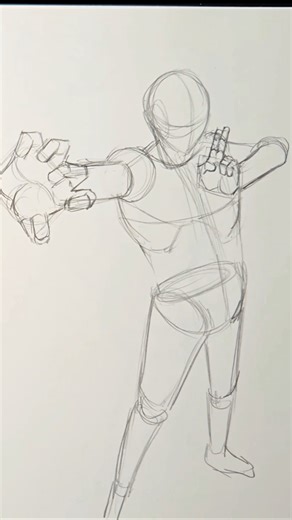 How to Draw Powerful Dynamic Poses in 15 seconds #shorts