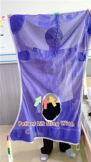 This sling with a commode opening makes bathroom trips safe and dignified. #PatientLift #ehucon