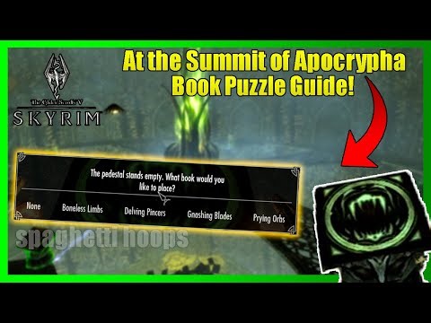 Skyrim - Book Puzzle Guide! (At the Summit of Apocrypha)