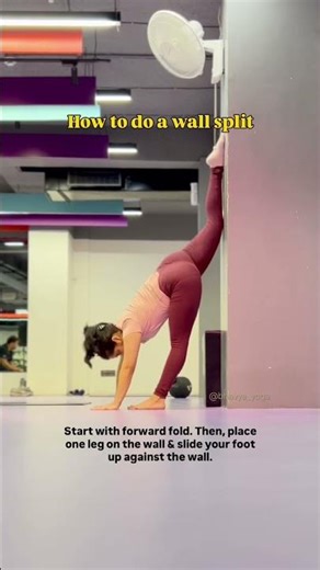 Single Leg Wall Split | Advance Yoga Poses #advanceyogaposes #yogapose #split #split variation