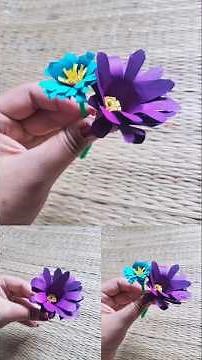 Wow! Beautiful Paper Flowers 🌸 | Easy Color Paper Craft | DIY Decoration Ideas #shorts