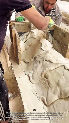 Satisfying Plaster Casting Process | Fast, Precise Mold Filling by Skilled Workers