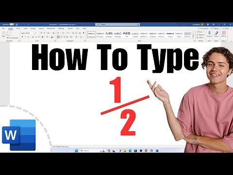 How to type 1/2 on laptop Keyboard In Word as a Fraction
