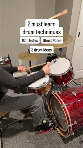Using key drum techniques to create these drum beats #drums #drumtechniques #drumming #drumpractice