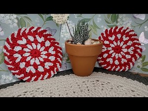 Pretty Fancy Peppermint Coaster Tutorial - Crochet with Me!!!