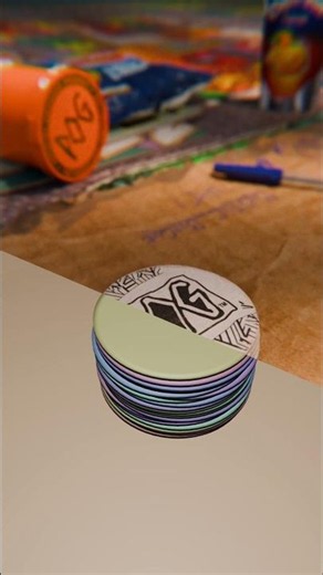 My #blender 90s #nostalgia POGs scene #blender3d