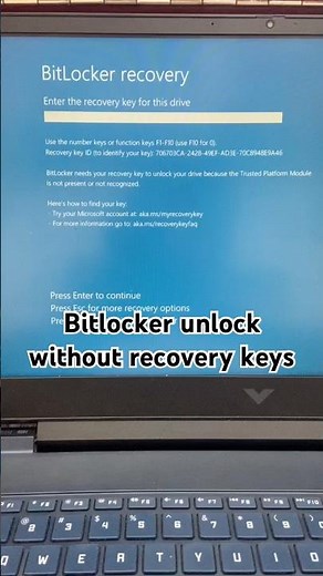 Bitlocker unlock 🔓 without recovery keys 🔑 unlock step by step #bitlocker #passwordlock #recovery