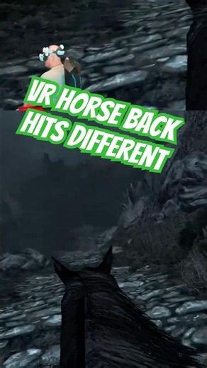 #skyrim horse back is a completely different game #horse #necromancer #vr