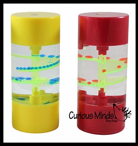 Bubble Spiral Liquid Dripping Timer - Calm Down Jar - Soothing and Calming Motion - Liquid Timer Sensory Office Desk Toy - Visual Stimulation