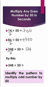 Multiply Even Numbers by 50 Without Stress