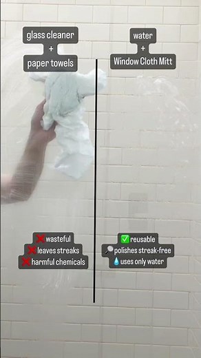 Norwex Window Mitt vs. Traditional Glass Cleaner