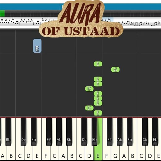 Aura Of Ustaad Song 🎹 | DSP | Pawan Kalyan | Ustaad Bhagat Singh | Easy Piano | Keyboard Notes