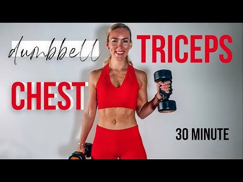 POWER CHEST and TRICEPS Workout at Home | Dumbbells Only | Tone Your Arms | 30 Minute
