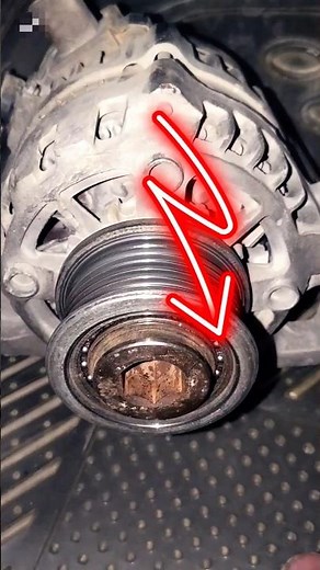 Alternator Pulley Bearing Failure Noise #trick #ideas #PulleyNoise