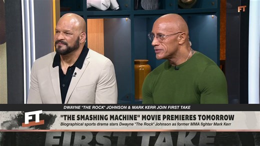 236K views · 3.1K reactions | "It's hard for anybody to relate to what it's like to be the greatest fighter on the planet. ... What they can relate to is pressure and the pressure to deliver." —Dwayne The Rock Johnson on portraying Mark Kerr in the upcoming movie, "The Smashing Machine"  | ESPN First Take | Facebook
