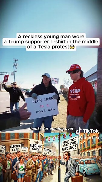 #funnyvideos #trumpsupporters #MAGA #teslaprotest #politicalhumor #freespeech #elonmusk