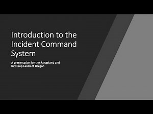 Incident Command Structure (ICS) for Wildfires