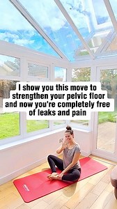 The key here is to do a pelvic floor contraction as you lift up. So you take a breath in while you're still on the ground as you exhale, squeeze your pelvic floor and core muscles in and up and lift your hips up off the ground. Lower down and repeat the exercise 10x As well as strength, you're working on mobility and flexibility through the hips. Comment HIPS down below for more info on my programs #athomeworkouts #athomeworkout #athomefitness #athomeyoga #homefitness #homeworkout #homeexercises