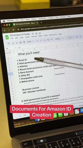 Essential Documents for Amazon Account Creation