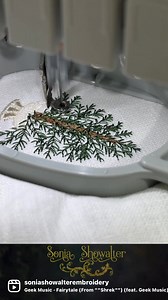 38K views · 988 reactions | Tiny Pine Tree…every pine needle done individually, by my hand. I recognize these as if they were my handwriting. https://www.soniashowalterdesigns.com/winter-pines-coordinating-designs/Tiny-Pine-Tree/ | Sonia Showalter Machine Embroidery | Facebook