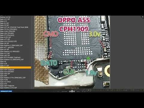 OPPO A5s CPH1909 ISP Pinout | EMMC Point | Dead Boot #gsmsanjoy