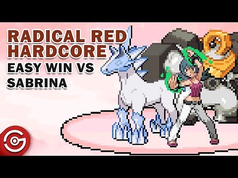 Pokemon Radical Red 3.1 Hardcore Mode - How to Easily Beat Sabrina (Gym 5)