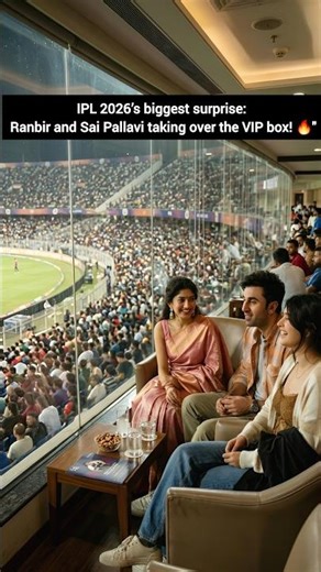 IPL 2026’s biggest surprise: Ranbir and Sai Pallavi taking over the VIP box!🔥#cricket#ipl #bollywood