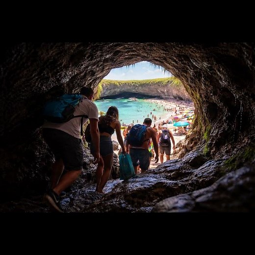 Playa Escondida en Islas Marietas #nayarit #lugaresincreibles #playaescondida