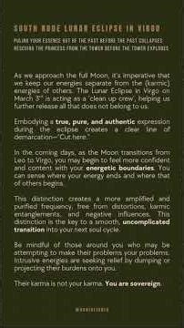 Unfinished business is finishing as our South Node is cleansed #astrology #energyreading #allsigns