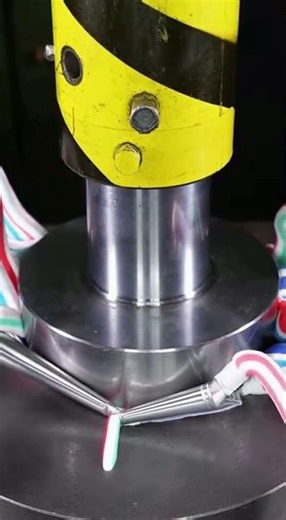 Hydraulic Press Destroys Toothpaste