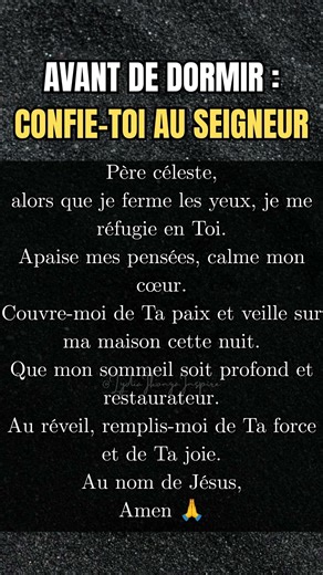 Prière du soir puissante pour un sommeil paisible et une nuit protégée 🙏