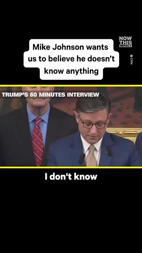 NowThis Impact: Mike Johnson’s go-to answer when he’s asked about Trump’s controversial actions is ‘I don’t know.’ Does he really think anyone’s buying that? | Justin Michael