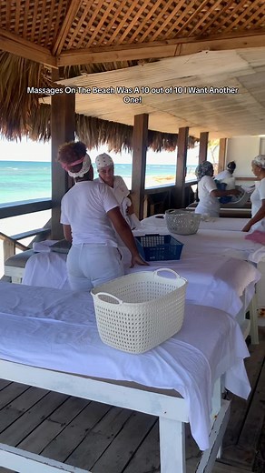 This was the best massage ever! If you ever stay at the Breathless resort in Punta Cana you must go to Tropical Massage on the beach! The wave sounds were sooooo relaxing. #puntacanavacation #breathlessresort #tropicalmassages #beachmassage @Timbo_Da_King