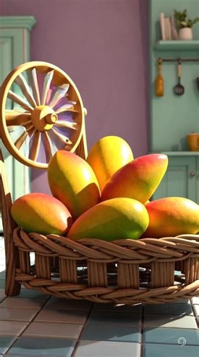Juicy Yellow Mangoes 🥭 Satisfying Fruit Animation for Kids | Learn Fruits with Yummy Mangoes