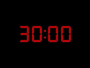 30 Minute Ticking Countdown Timer With Alarm. Digital LED Style.