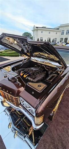 The debut of "Downtown Bobby Brown" 1971 Impala at the 4th Annual Rick Ross Car Show. #LinnyJ #IAmTheStreets #Donk #CarShow #TwinTurbo #Titanium #Custom | Linny J