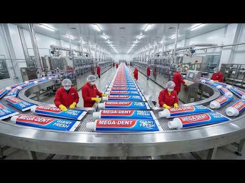 Inside the Factory: The Massive Toothpaste Production Line & Automated Packaging Process!