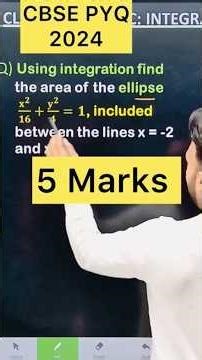 Q) Using integration find the area of the ellipse 𝐱^𝟐/𝟏𝟔+𝐲^𝟐/𝟒=𝟏, included between the lin