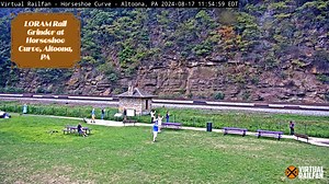 LORAM Rail Grinder at Horseshoe Curve https://linktr.ee/virtualrailfan #horseshoecurve #railorads #trains #railfans #railfans #railfans_of_instagram #welovetrains #webringthetrainstoyou #railroads_of_america #trainspotting | Virtual Railfan