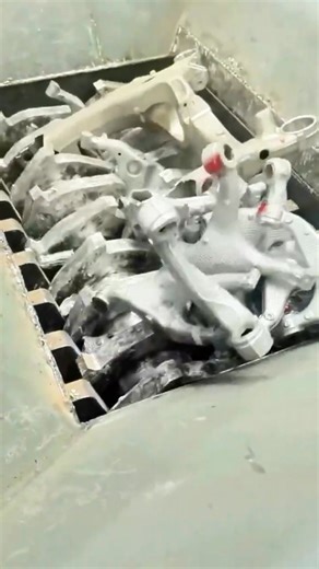 6.2K views · 11 reactions | Aluminum Castings, Meet Your Shredder#metalshredder #metalcrusher #metalshredding #shredder | Jing Zhao | Facebook