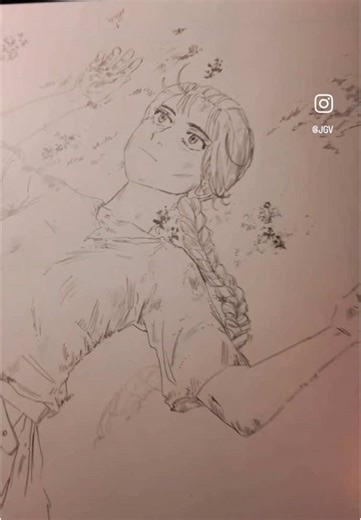 Caramel-flavored coffee and drawing an illustration for my medieval comic ✍️☕️ #comicartist #drawing #pencil