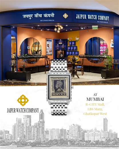 Heritage finds its place in the heart of Mumbai. Jaipur Watch Company brings its iconic coin watches and historic timepieces to R-City Mall, Ghatkopar West. From rare postage stamp dials to meticulously handcrafted designs, every watch here tells a story beyond time—crafted for collectors who value legacy over trends. 📍 R-City Mall, LBS Marg, Ghatkopar West, Mumbai [Luxury watches Mumbai, heritage watches India, coin watches, postage stamp watches, handcrafted watches, premium watches Mumbai, I