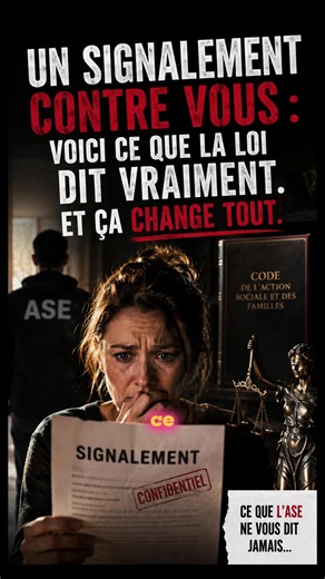 Ce que la loi dit VRAIMENT sur un signalement à l'ASE 👇 5 points que peu de parents connaissent, sourcés sur les vrais textes (Code civil, Code de l'action sociale et des familles). Un signalement ≠ placement automatique. Vous saviez pour le délai de 3 mois ? Dites-le en commentaire 👇 #ASE #DroitDesFamilles #SignalementASE #ProtectionEnfance #DroitEnFrance