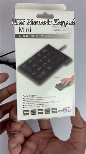 🔢✨Mini USB Number Pad – Slim, Bold & Ready to Go 💻⚡#techessentials #worksmart #desksetup #tech #diy