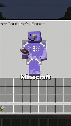 Your body has bones in Minecraft #minecraft