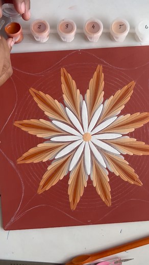 Terracotta monochromatic Dot Mandala part 1 .. hope you like this and stay tuned for the full artwork tutorial 🥰❤️ [ mandala, dot mandala, mandala art, dot mandala art, dot art, mandala tutorial ] #mandala #dotmandala #mandalaart #dotart #mandalatutorial #handpainted #artreels | Soul of art n craft