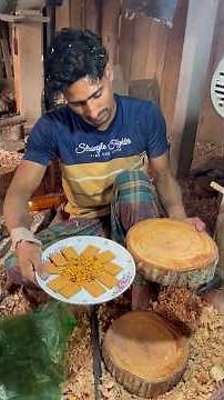 How to Make a Wooden Plate from Raw Wood Woodworking Art.